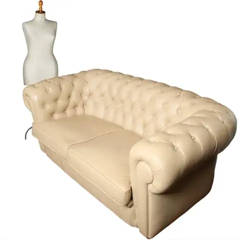 Vintage Chesterfield bank 2,5 Seater creme soft seat