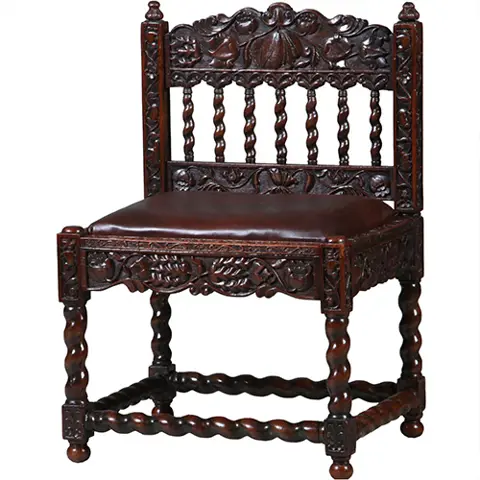 Koloniale stoel ca 1700 incl bekleding naar wens