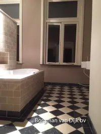 Beige Zwart marmer 20x20 cm - landelijke vloertegels