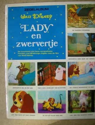 Lady en zwervertje plaatjes boek adv 2296