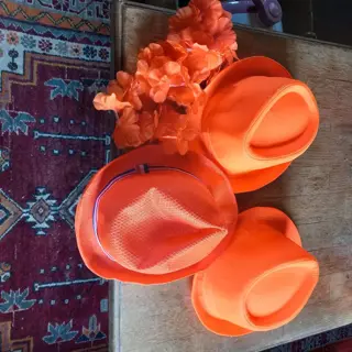 koningsdag, oranje hoeden - 3 hoedjes, nieuw