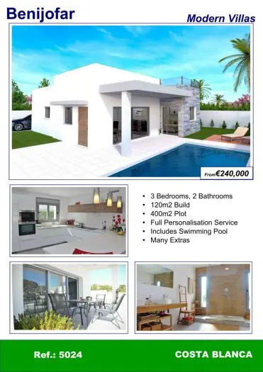 Mooie nieuwbouw villa,s in Benijofar,costa blanca zuid