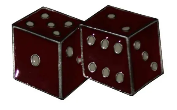Belt buckle / Riem gesp " Dobbelstenen " Rood
