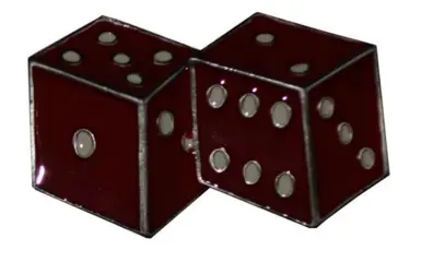 Belt buckle / Riem gesp " Dobbelstenen " Rood