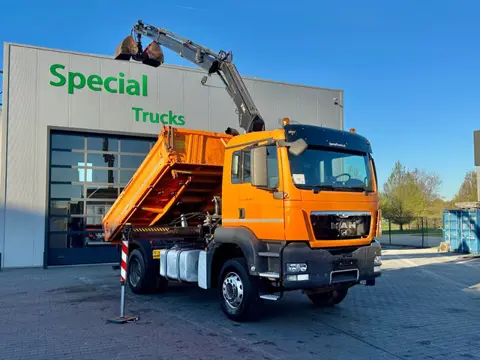 MAN TGS 18.320 BB 4x2 + 3 way Meiller kipper + Hiab 111 BS-2 Hiduo