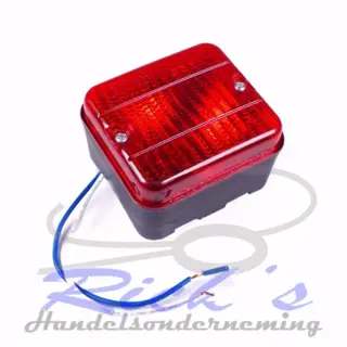 Mistachterlicht, mistlamp 70 x 80 mm met lampje