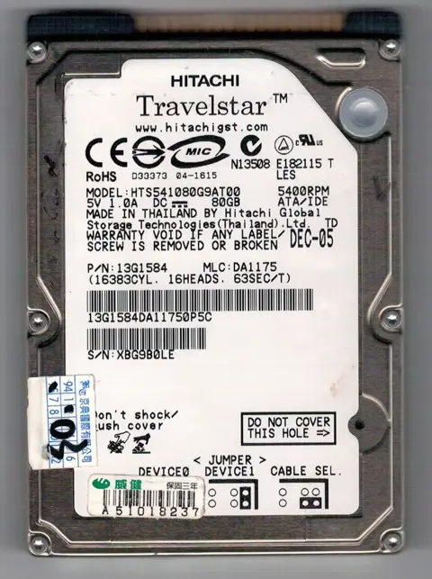 Hitachi.Travelstar-2,5 Inch. ATA-IDE 80GB