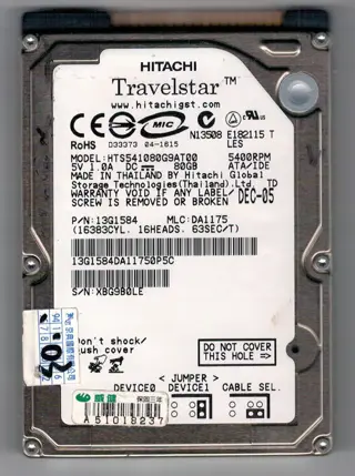 Hitachi.Travelstar-2,5 Inch. ATA-IDE 80GB