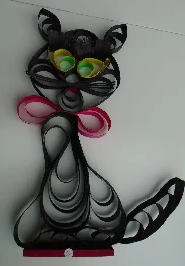 KAT / POES MULTI COLOR 34 CM HOOG NIEUW