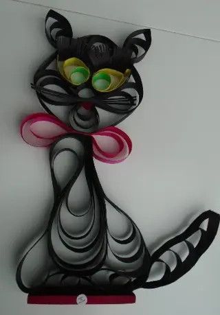 KAT / POES MULTI COLOR 34 CM HOOG NIEUW