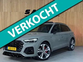 Audi Q5 55 TFSI e S-Line PANO|LUCHTVERING|TREKHAAK|HUD|B&O|E-ZETELS|MASSAGE|AMBIENT|21 INCH LMV
