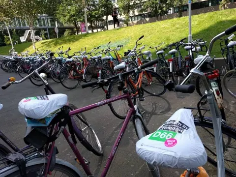Bedrukte zadelhoesjes promotiemateriaal