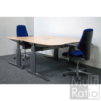 Slingerverstelbaar cockpitbureau Vepa, met optie nieuw blad