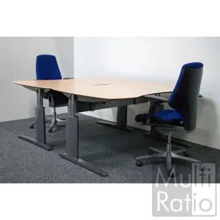 Slingerverstelbaar cockpitbureau Vepa, met optie nieuw blad