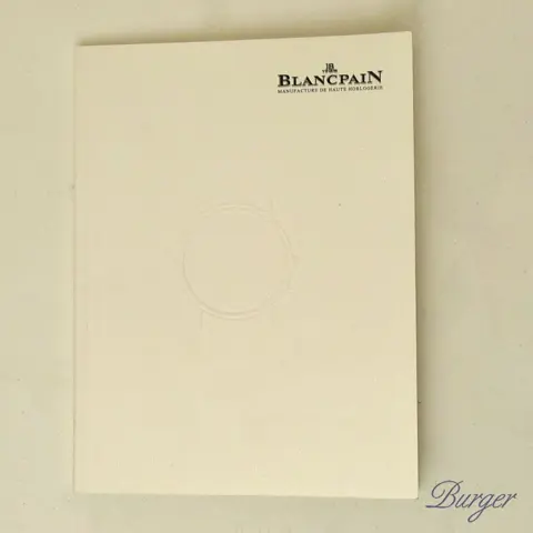 Blancpain Warranty Instruction Booklet