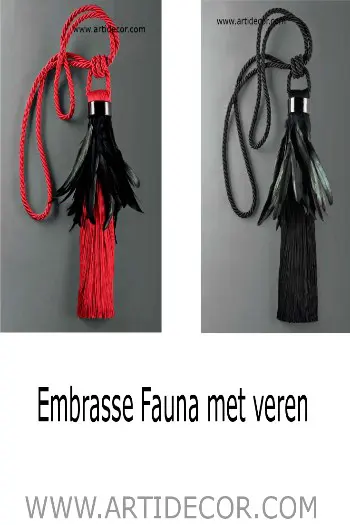 Embrasse Fauna met veren (leverbaar in 2 kleuren)