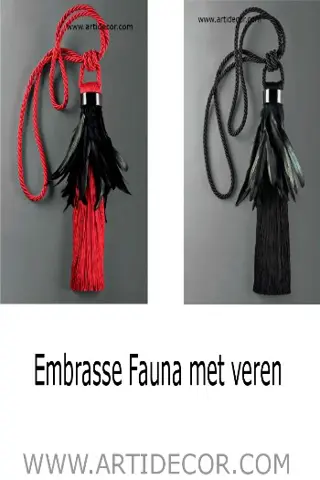Embrasse Fauna met veren (leverbaar in 2 kleuren)