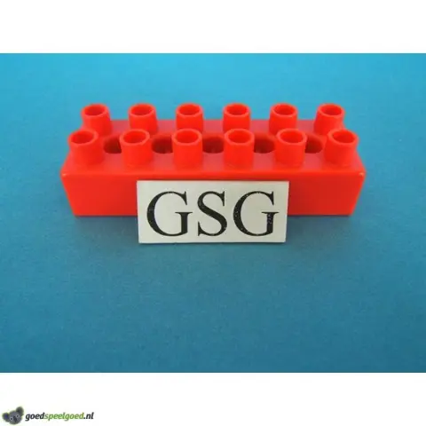 Steen rood 6x2 nr. 16393