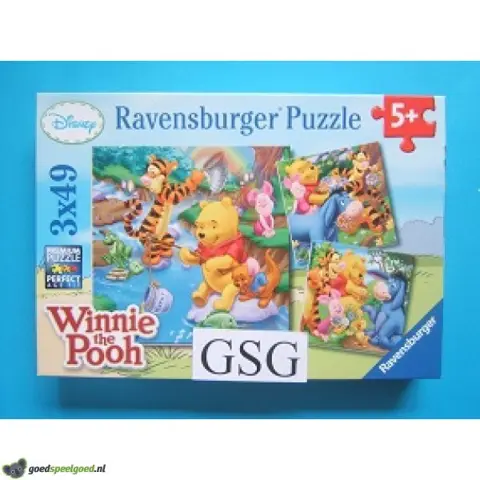 Winnie bij het vissen 3x 49 st nr. 09 276 5