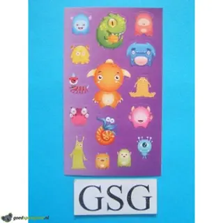 Stickervelletje monsters nr. 50268-01