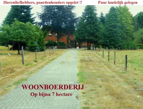 Puur landelijk, woonboerderij, bijna 7 hectare, stallen