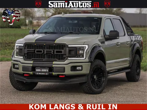 Ford USA F-150 5.0 V8 4X4 | MAT OLIVE GREEN | BIJTELLING VRIJ | ZEER DIK | CAMERA | 3500KG | PANORAM