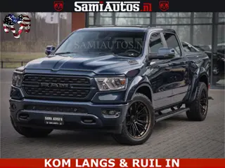 Dodge Ram SPORT | 5.7 V8 4x4 HEMI | PANORAMA DAK | GROOTSCHEM 12 INCH | LPG | Patriot Blue CREW CAB 
