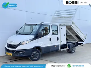 Iveco Daily 35C14 2.3 Kipper Dubbele Cabine Dubbellucht 6 Stoelen Airco Cruise Control  3,5t Trekhaa