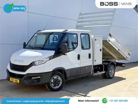 Iveco Daily 35C14 2.3 Kipper Dubbele Cabine Dubbellucht 6 Stoelen Airco Cruise Control  3,5t Trekhaa