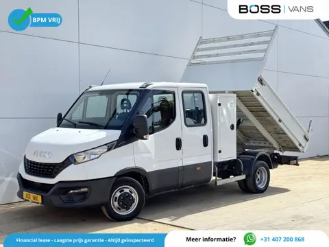 Iveco Daily 35C14 2.3 Kipper Dubbele Cabine Dubbellucht 6 Stoelen Airco Cruise Control  3,5t Trekhaa