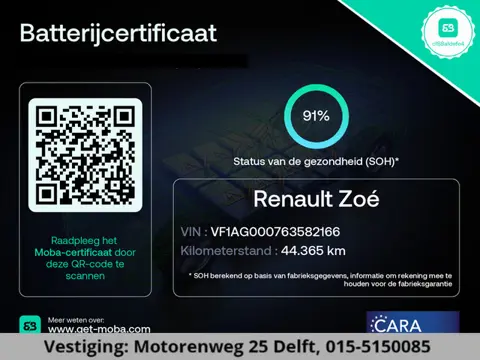 Renault ZOE R90 LIFE KOOP-ACCU-SOH 91% BI-TONE GARANTIE 2029*  NAVIGATIE . APPLE CARPLAY & ANDRIOD A