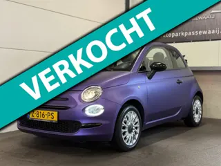 Fiat 500 C 1.2 Lounge Cabrio, Pano, Apple Carplay, Cruise Control, Parkeersensoren Achter, Lederen, 