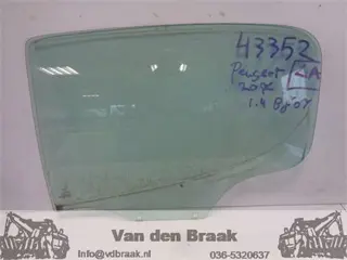 Peugeot 207 5 deurs 2006-2012 Portierruit linksachter