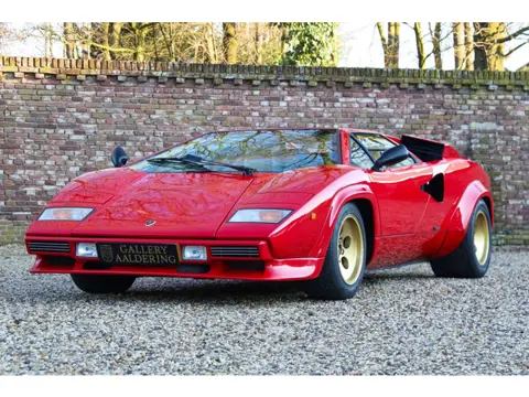 Lamborghini Countach 5000 QV Presented in Rosso over Champagne cruscotto Testa di Moro, Accompanied 