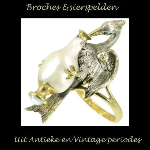 Prachtige figurale broches bij Adin