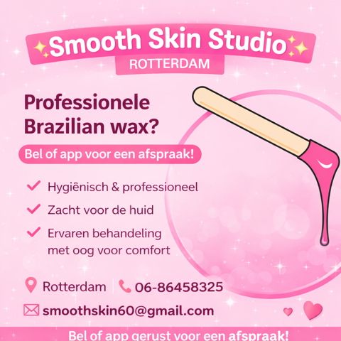 Kom langs voor jouw brazilian wax beurt.