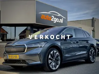 Škoda Enyaq iV 80. PANODAK VOL-LEDER NAVI CAMERA360 DIGI-DASH APPLE-CARPLAY LED 22 INCH-LMV PDC