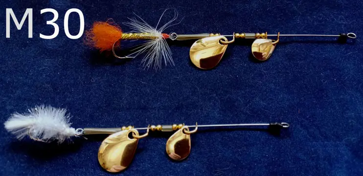 Deel 4) 3 sets van elk 2 Ultra Light mini Tandem spinnertjes voor Forel - Ruisvoorn - Baars