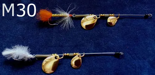 Deel 4) 3 sets van elk 2 Ultra Light mini Tandem spinnertjes voor Forel - Ruisvoorn - Baars