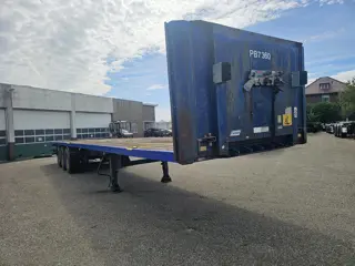 Van Hool 3B0073 | 3 AXLE FLATBED 13.60 MTR TWISTLOCKS FOR CONTAINER 40 FT 2 X20 FT BPW DRUM | 2 PIEC