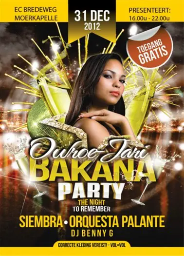 Gratis Owru Jari Bakana Party van 16.00 - 22.00 uur