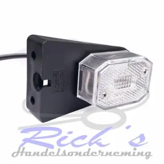 Breedtelamp wit op rubber voet met 40 cm kabel, aspock