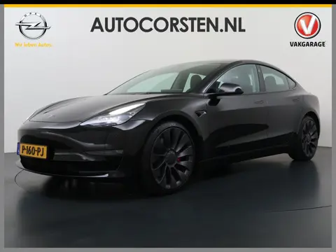 Tesla Model 3 Performance 513pk AWD Facelift Warmtepomp Elek.Achterklep Dubbelglas Lmv 20" AutoPilot