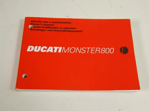 INSTRUCTIEBOEKJE Ducati Monster 800 2003 - 2004