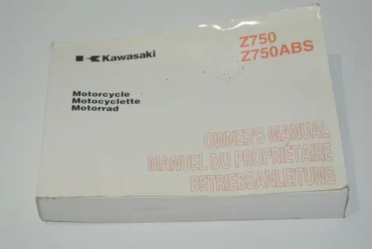 INSTRUCTIEBOEKJE Kawasaki Z 750 2004 - 2006