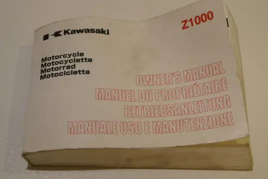 INSTRUCTIEBOEKJE Kawasaki Z 1000 2003 - 2006 / 2014 - 2016