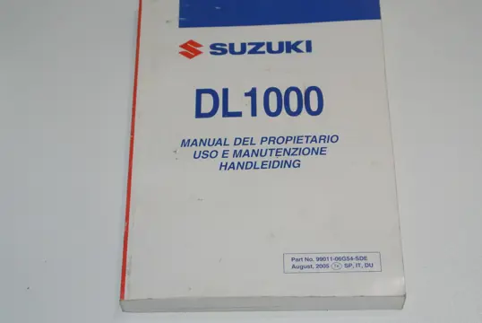 INSTRUCTIEBOEKJE Suzuki GSX F 650 2008 - 2009