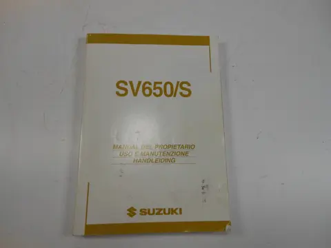 INSTRUCTIEBOEKJE Suzuki SV 650 2003 - 2009