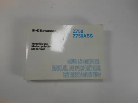 INSTRUCTIEBOEKJE Kawasaki Z 750 2007 - 2010 / 2011 - 2012