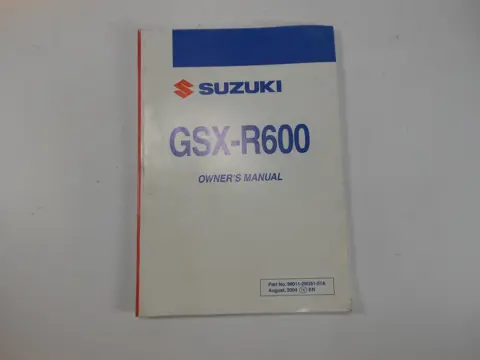 INSTRUCTIEBOEKJE Suzuki GSX R 600 2004 - 2005
